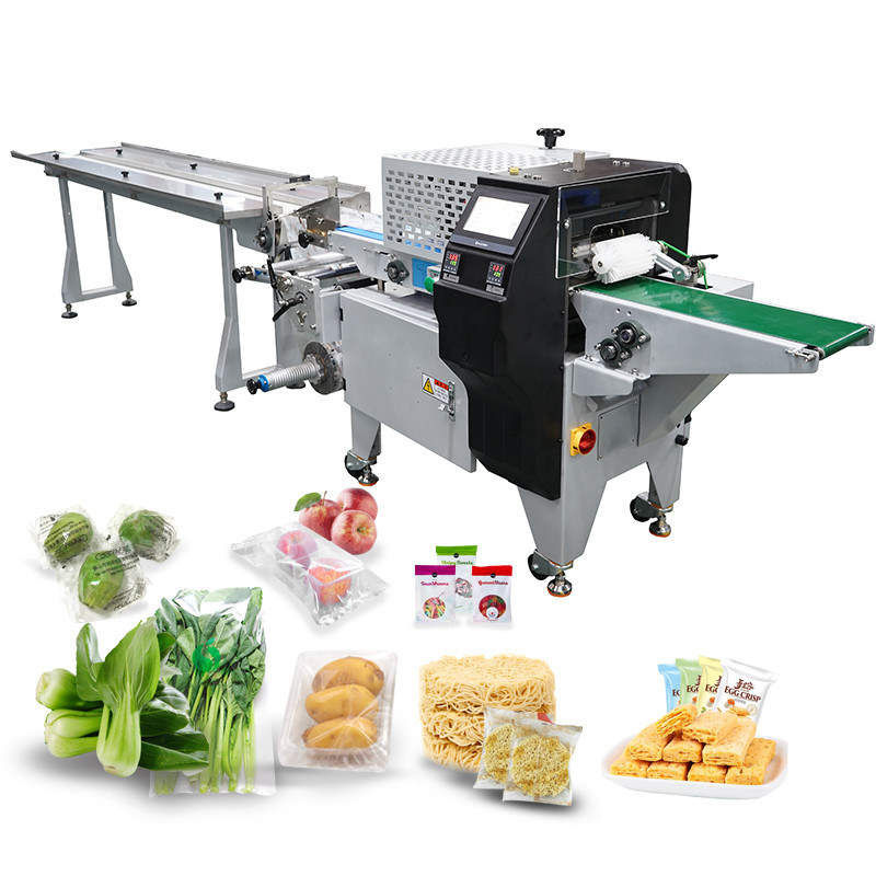 Machine d'emballage à haute vitesse de collations de fruits, de dattes, de noix, de chocolat, de nannas, de pain, de fruits, de légumes, de bonbons et d'oreillers
