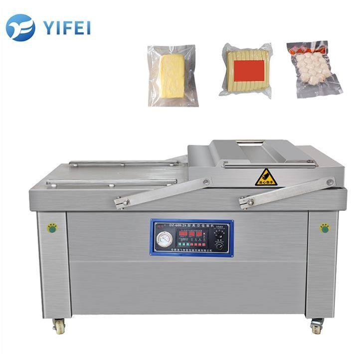 Machine automatique à double chambre à vide pour emballage de viande salée, de poisson sec, de porc, de bœuf et de riz