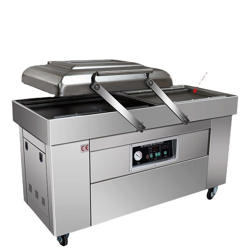 Machine à emballer sous vide à double chambre pour la viande de choucroute, la viande de poisson, les dates 1070*540*970mm Taille